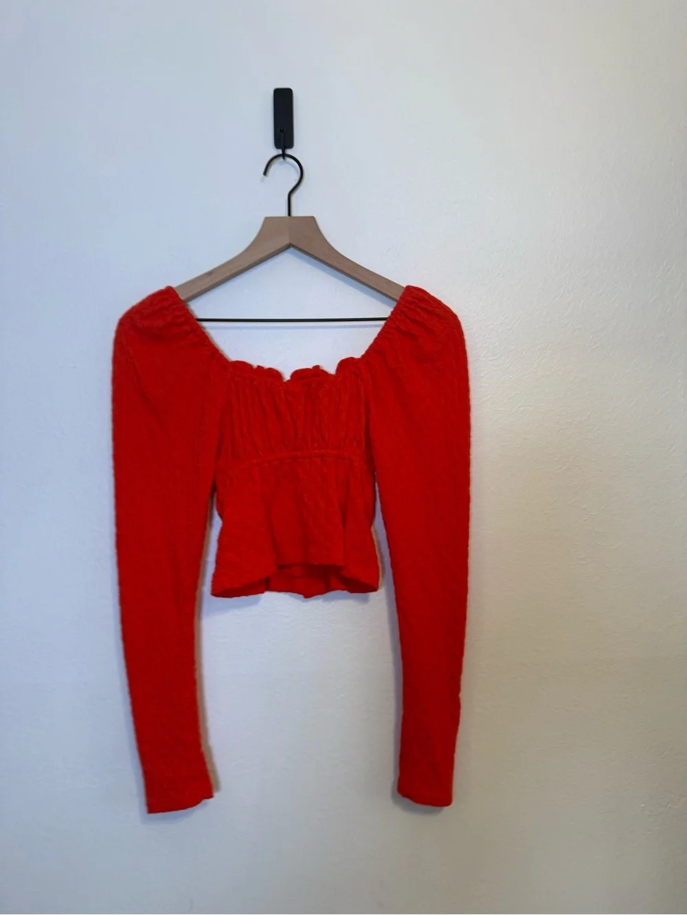 Free People Ladybug Long Sleeve Crop‎ Top